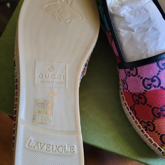 Gucci monogram rainbow espadrille size 40 - Picture 4 of 8